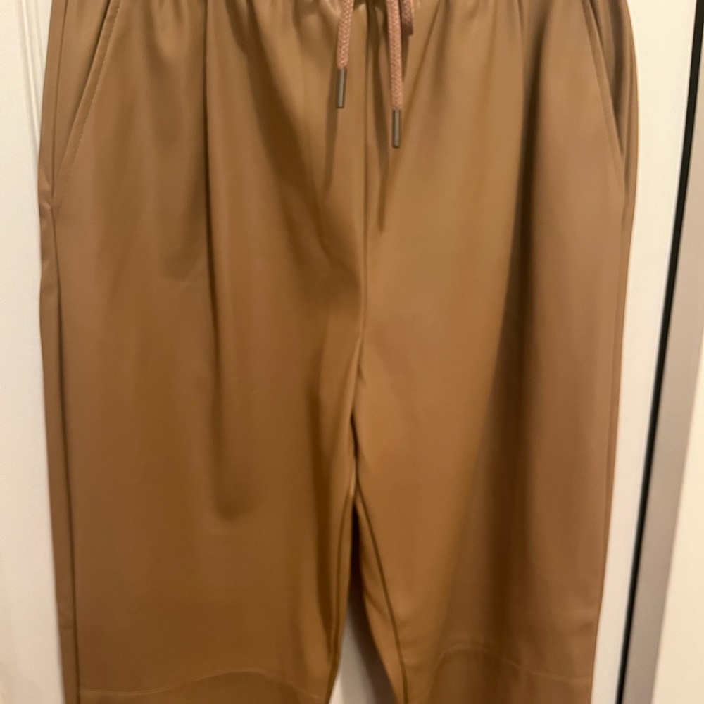 Zara Faux Leather Jogging Pants - Picture 5 of 7
